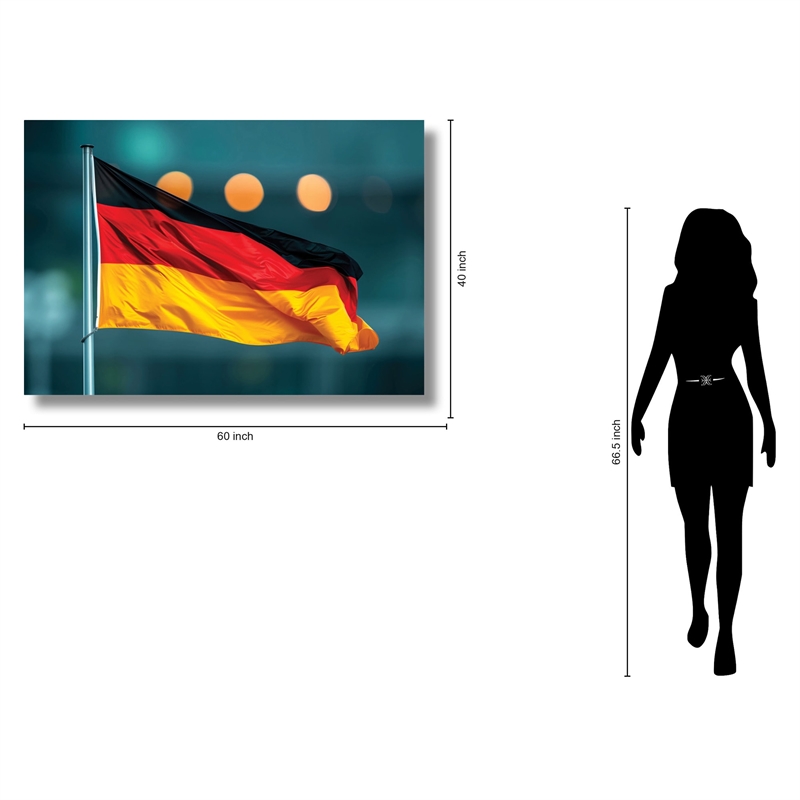 German Flag Frameless Tempered Glass Wall Art - 60
