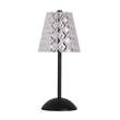 Crystal Radiance Rechargeable LED Metal Table Lamp - Matte Black & Clear