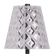 Crystal Radiance Rechargeable LED Metal Table Lamp - Matte Black & Clear