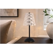 Crystal Radiance Rechargeable LED Metal Table Lamp - Matte Black & Clear