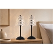 Crystal Radiance Rechargeable LED Metal Table Lamp - Matte Black & Clear
