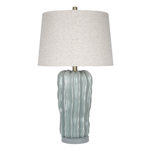 Wave Crest - 28&quot x 16&quot - Glacier Blue - Fabric - Living Room Lighting