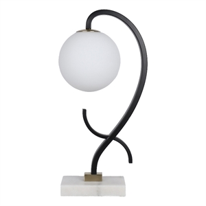 Lunar Loop - 20&quot x 7&quot - Matte Black - Glass - Living Room Lighting