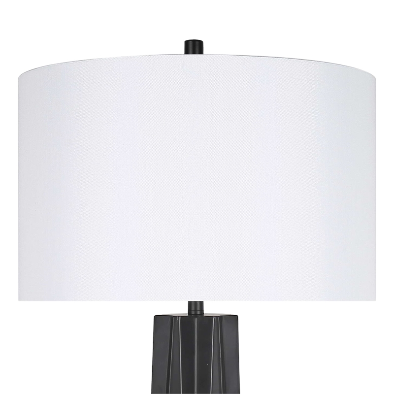 Obsidian Glo Metal Table Lamp - Matte Black - Set of 2 - Modern