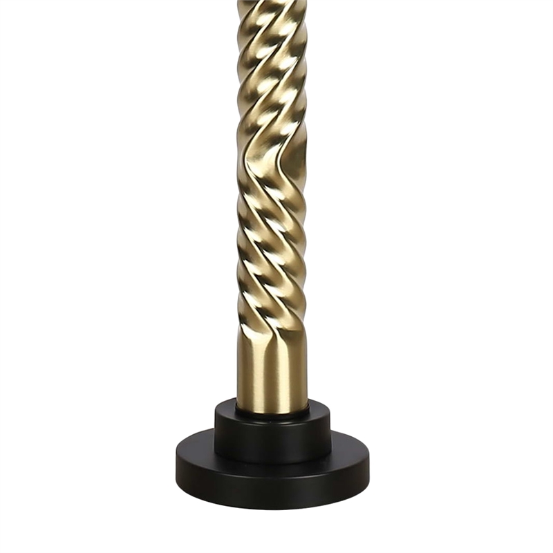 Twist Elegance Metal Table Lamp - Matte Black & Soft Gold - Set of 2