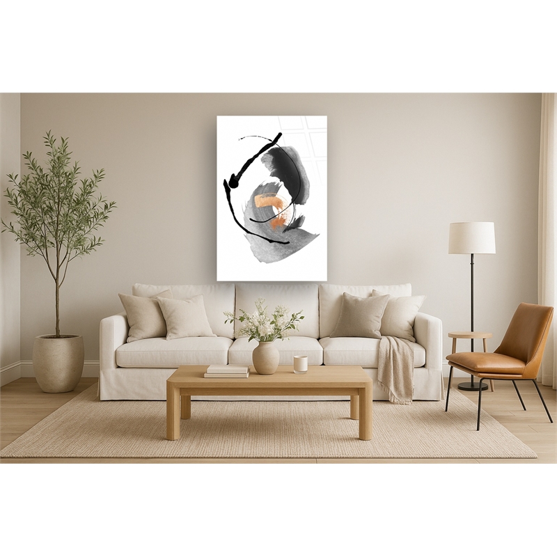 Copper Pulse Frameless Tempered Glass Wall Art - 40