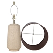 Rustic Harmony Ceramic Table Lamp - Natural Rock - Set of 2 - Metal