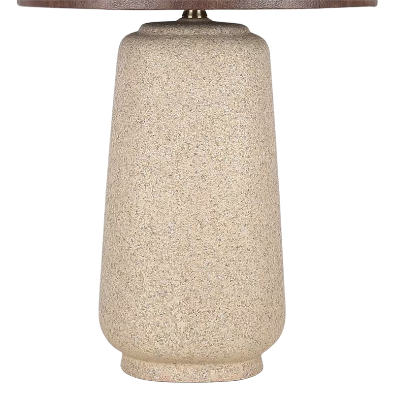 Rustic Harmony Ceramic Table Lamp - Natural Rock - Set of 2 - Metal