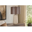 Rustic Harmony Ceramic Table Lamp - Natural Rock - Set of 2 - Metal