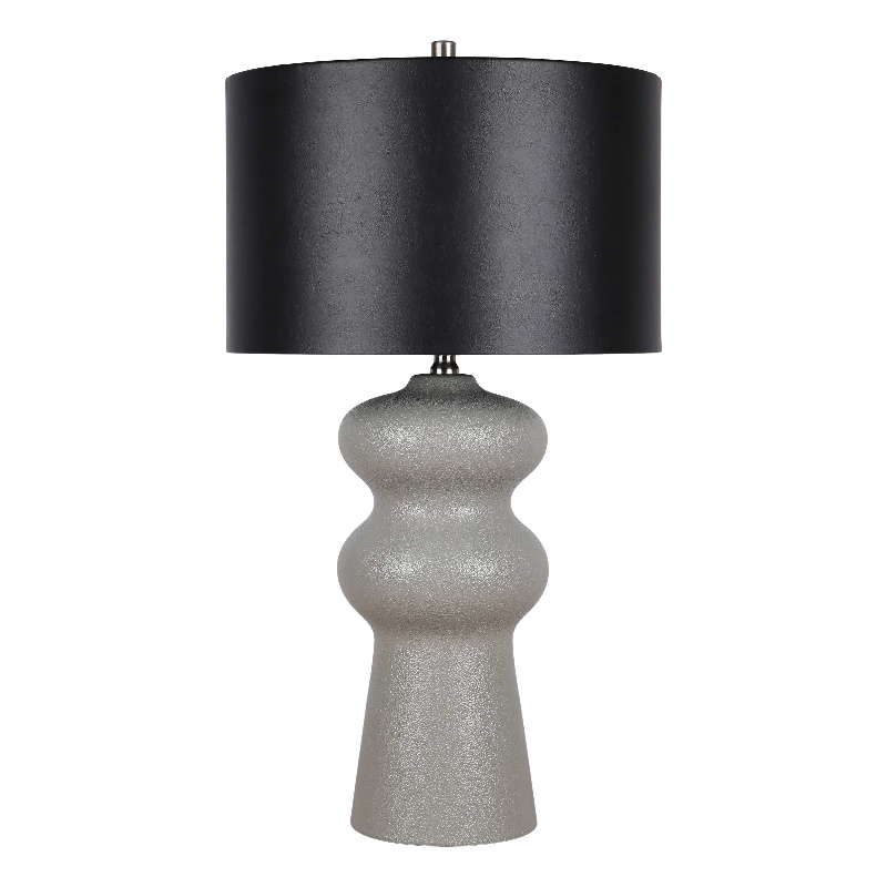 Echo Essence Ceramic Table Lamp - Textured Grey - Metal - Bedroom Lighting