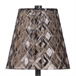 Crystal Radiance Rechargeable LED Metal Table Lamp - Matte Black & Smoke