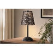 Crystal Radiance Rechargeable LED Metal Table Lamp - Matte Black & Smoke