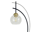 Eclipse Aura Metal Table Lamp - Matte Black & Gold - Glass Globe