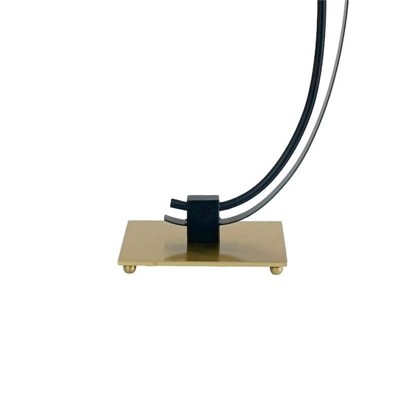 Eclipse Aura Metal Table Lamp - Matte Black & Gold - Glass Globe