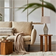 Serene Stone Ceramic Table Lamp - Natural & Matte Black - Set of 2 - Metal