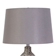 Stonehaven Elegance Ceramic Table Lamp - Natural Grey Stone - Metal