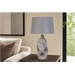 Stonehaven Elegance Ceramic Table Lamp - Natural Grey Stone - Metal