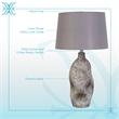 Stonehaven Elegance Ceramic Table Lamp - Natural Grey Stone - Metal