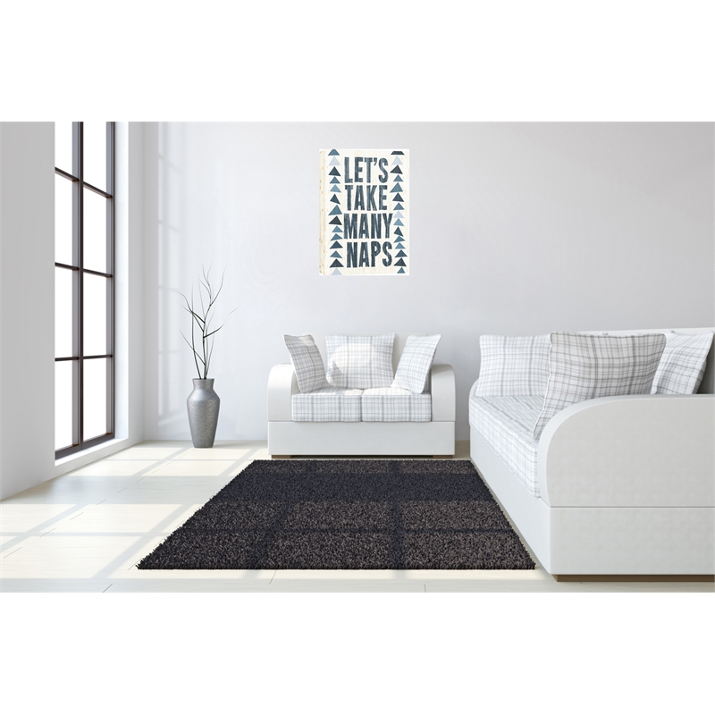 Let's Take Many Naps Rustic Typography Canvas Wall Art - Multicolor