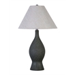 Cerulean Elegance Ceramic Table Lamp - Blue Grey - Set of 2 - Metal