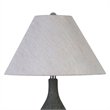 Cerulean Elegance Ceramic Table Lamp - Blue Grey - Set of 2 - Metal