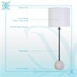 Urban Sphere Concrete Table Lamp - Matte Black - Set of 2 - Metal