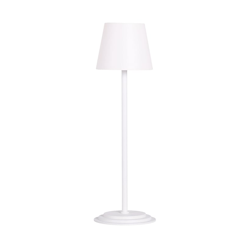 Eclipse Aura Rechargeable LED Metal Table Lamp - White - Set of 2