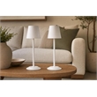 Eclipse Aura Rechargeable LED Metal Table Lamp - White - Set of 2