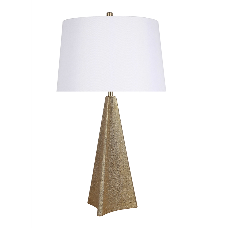 Golden Apex Ceramic Table Lamp - Electroplated Gold - Set of 2 - Metal