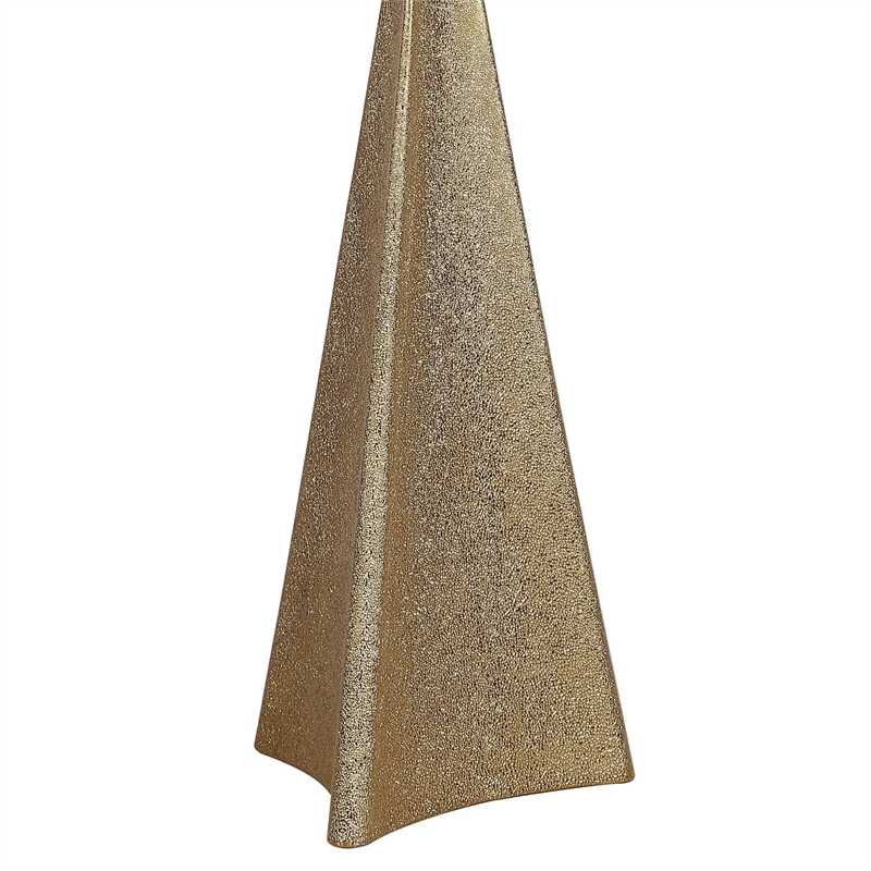 Golden Apex Ceramic Table Lamp - Electroplated Gold - Set of 2 - Metal