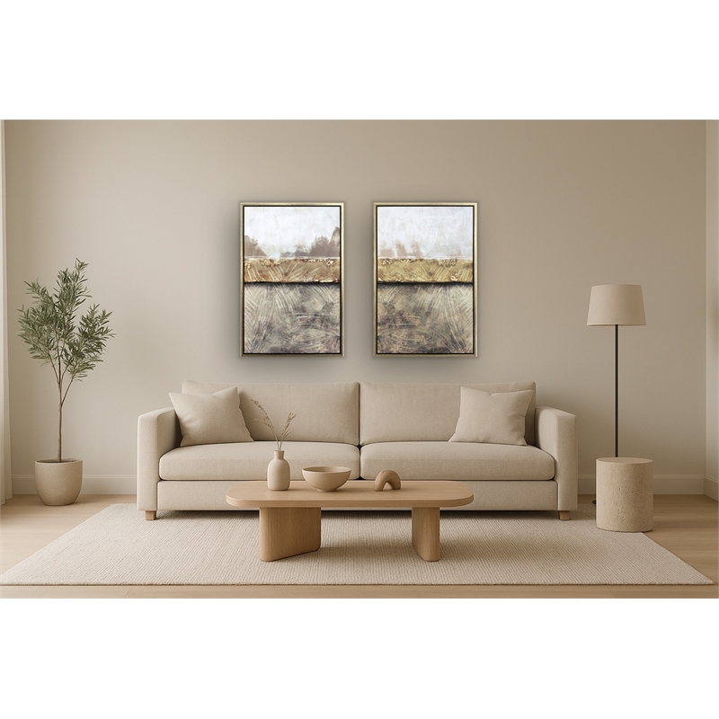 Opulent Earth Abstract Duo Canvas Wall Art - 32