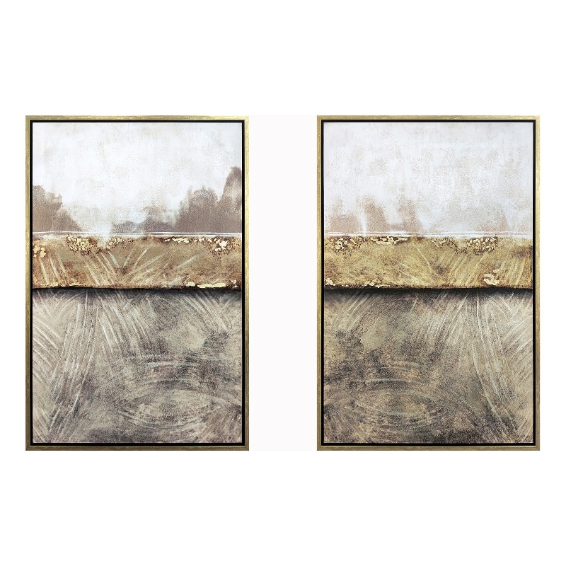 Opulent Earth Abstract Duo Canvas Wall Art - 32