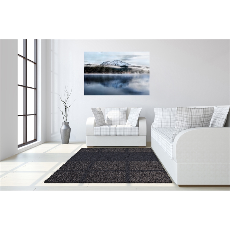 Mountain Lake Frameless Tempered Glass Wall Art - 60
