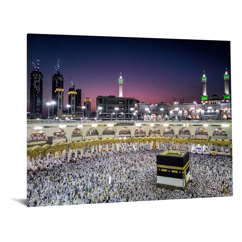 Kaaba Frameless Tempered Glass Wall Art - 60