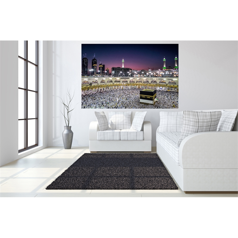 Kaaba Frameless Tempered Glass Wall Art - 60