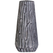 Textured Elegance Ceramic Table Lamp - Grey - Set of 2 - Metal