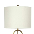 Marble Harmony Metal Table Lamp - Green Marble Base - Matte Gold Bronze