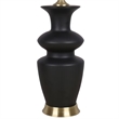 Elegance Radiance Ceramic Table Lamp - Black & Soft Gold - Metal