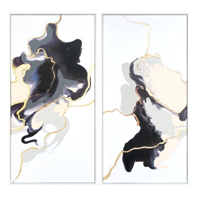 GiIded Monochrome Reverie Duo Canvas Wall Art - 20
