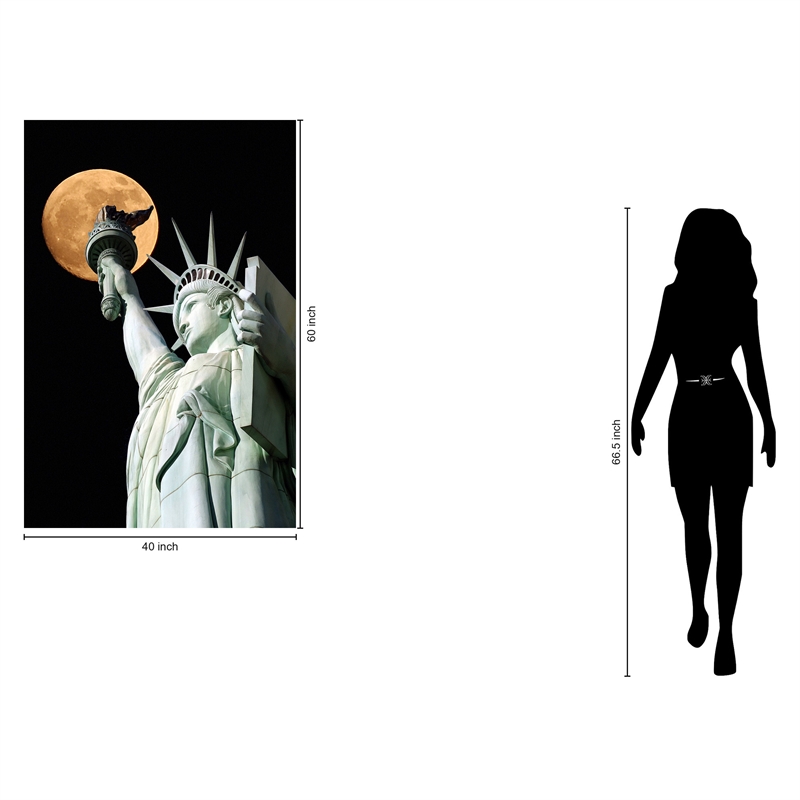 Liberty Moonlight Frameless Tempered Glass Wall Art - Multicolor