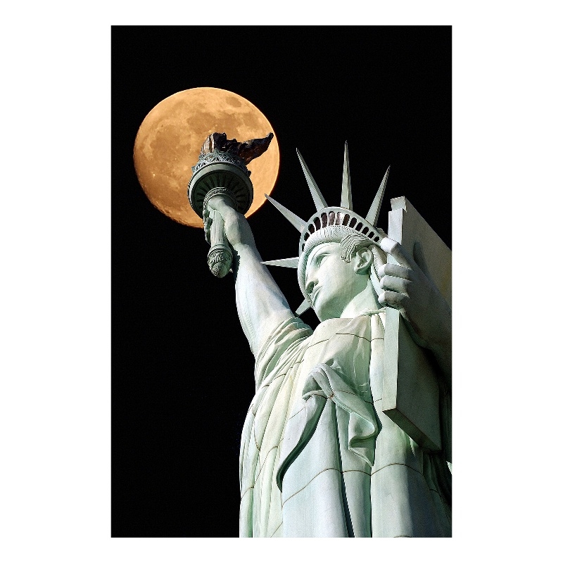 Liberty Moonlight Frameless Tempered Glass Wall Art - Multicolor