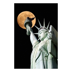 Liberty Moonlight Frameless Tempered Glass Wall Art - Multicolor