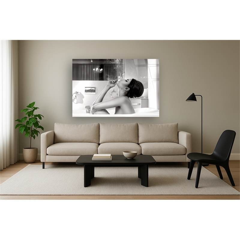 Relax Frameless Tempered Glass Wall Art - 60