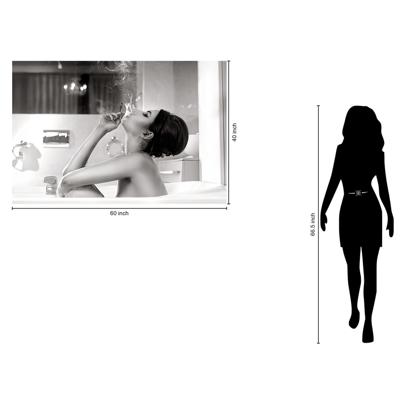 Relax Frameless Tempered Glass Wall Art - 60