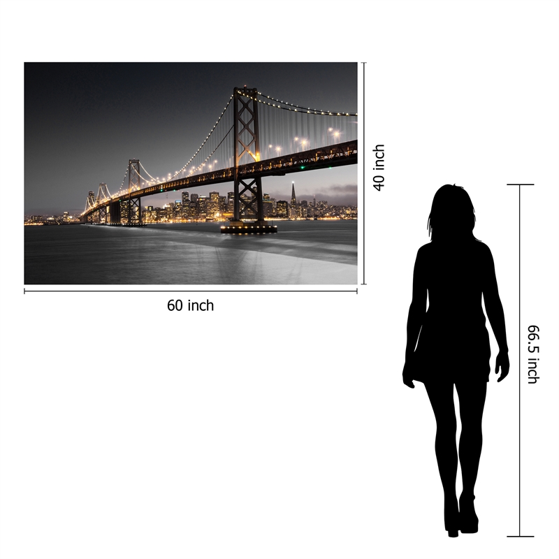 Bridge Escape Frameless Tempered Glass Wall Art - 60