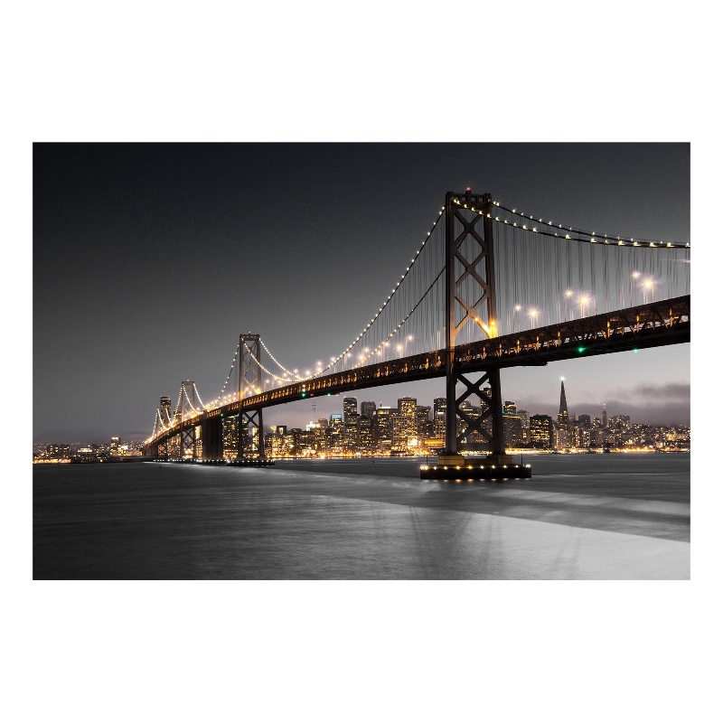 Bridge Escape Frameless Tempered Glass Wall Art - 60