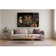 Floral Tiger Frameless Tempered Glass Wall Art - 60
