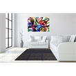Abstract Circles Frameless Tempered Glass Wall Art - Multicolor
