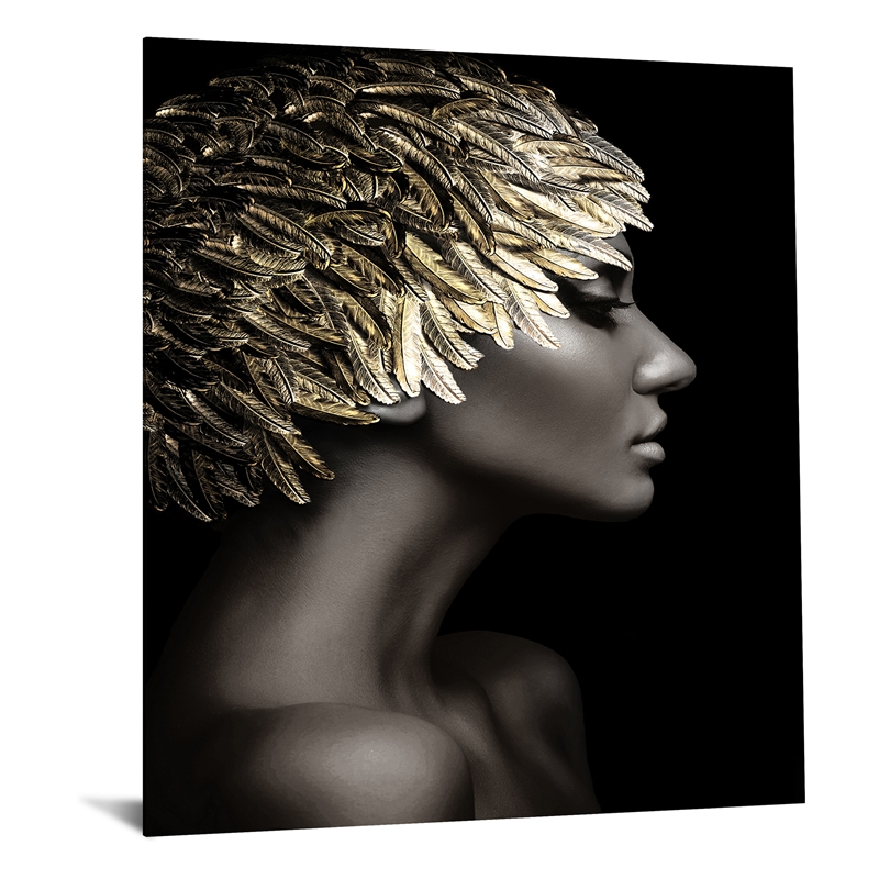 Silent Gold Frameless Tempered Glass Wall Art - 40