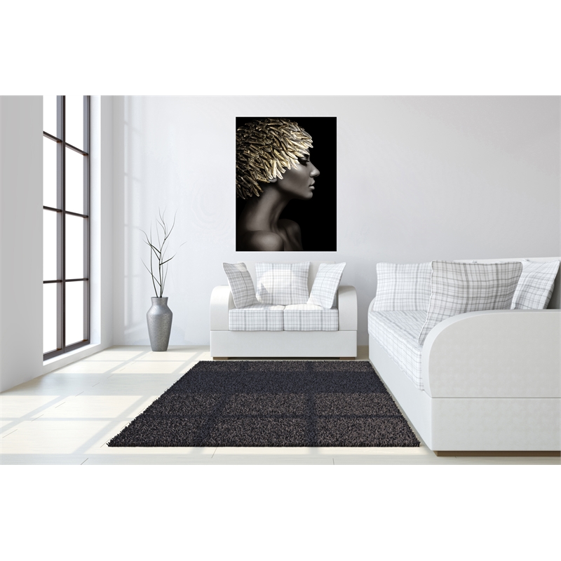 Silent Gold Frameless Tempered Glass Wall Art - 40
